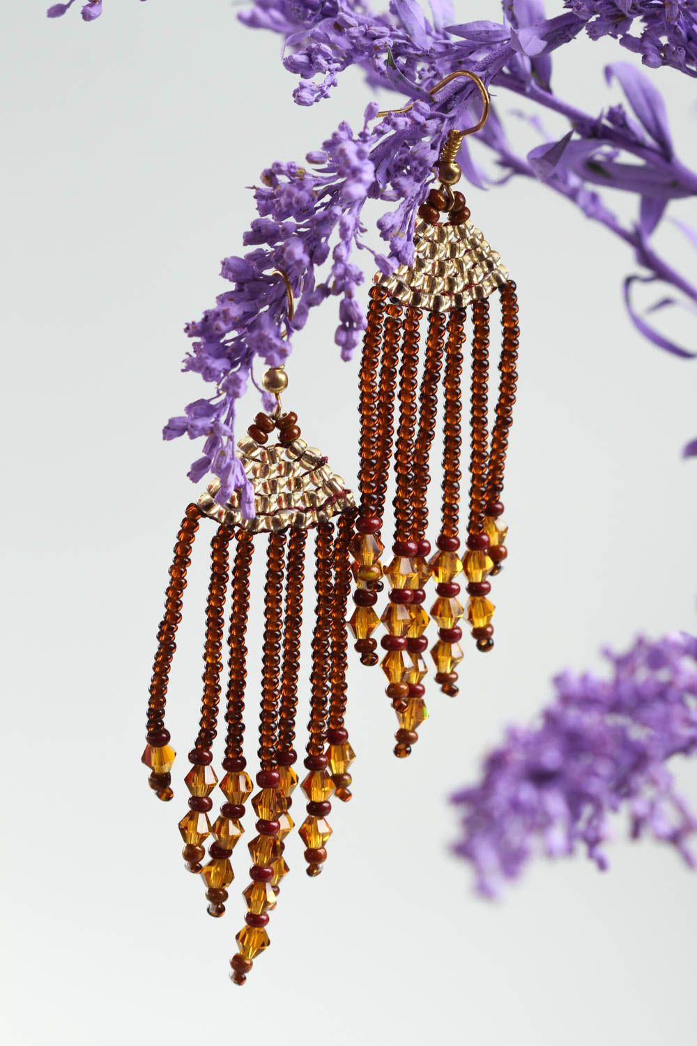 Handmade beautiful earrings stylish earrings with natural stone cute jewelry photo 1