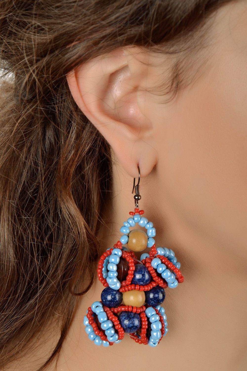 Beads earrings photo 4