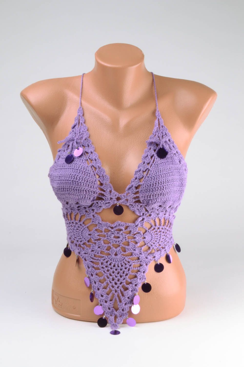 Crocheted top in oriental style photo 1