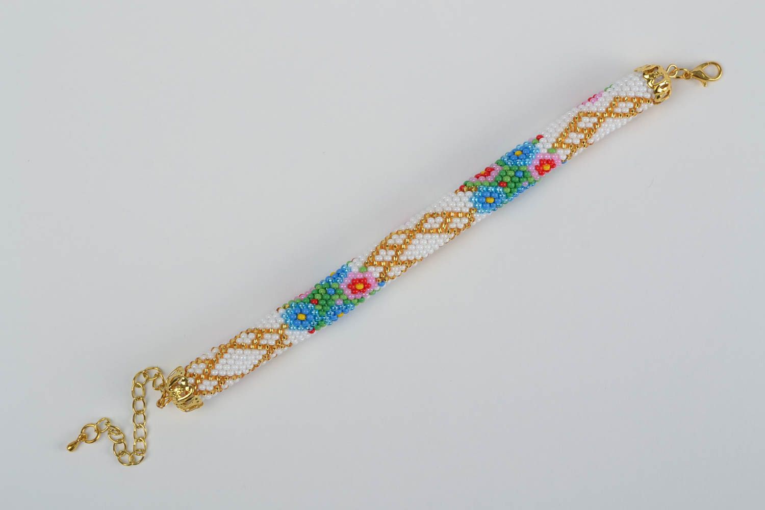 Bracelet fait main tendre spirale au crochet à motif floral accessoire femme photo 3