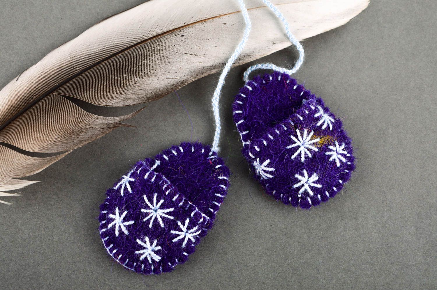 Handmade lilac accessory unusual designer present feminine trinket for car photo 1