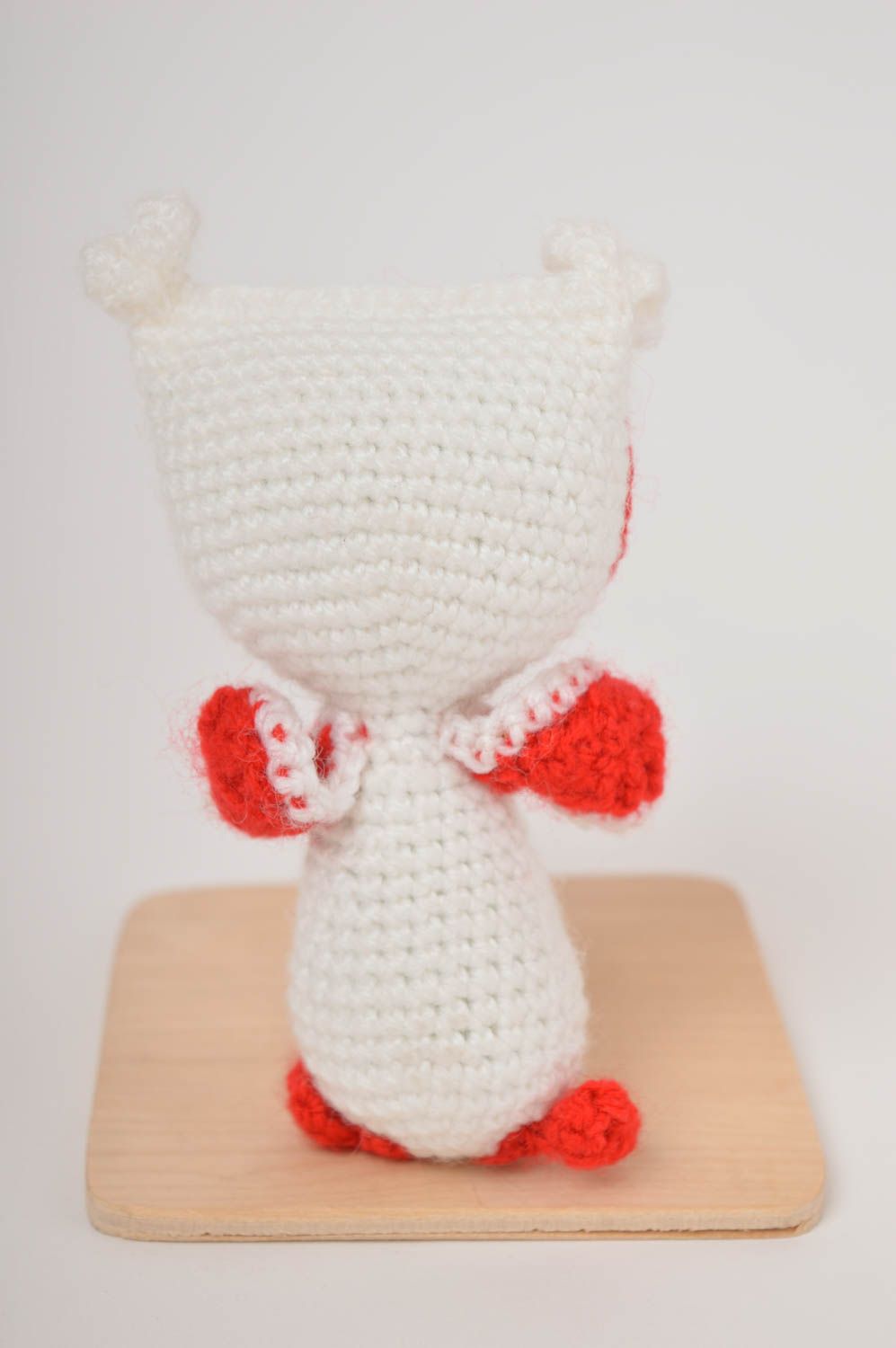 Jouet hibou Peluche faite main tricotée en fils acryliques Cadeau pour enfant photo 3