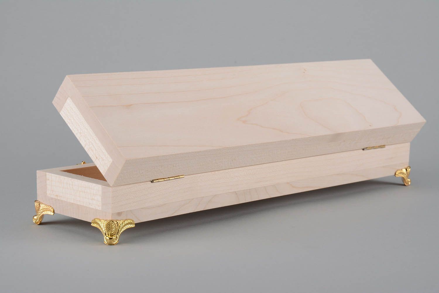 Handmade Roh-Holzschatulle für Bemalen foto 3