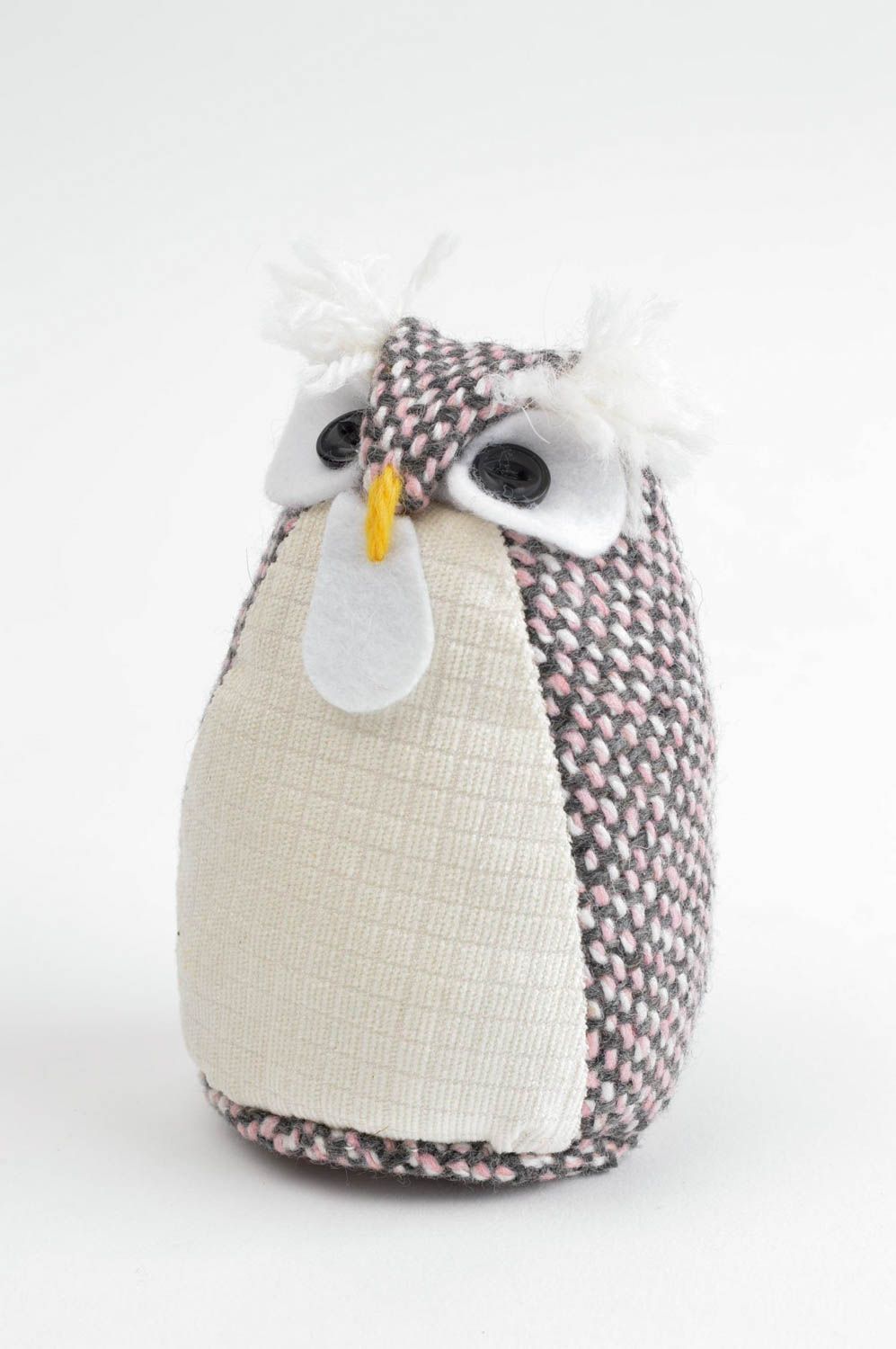 Handmade cute soft toy unusual designer owl toy stylish nursery decor ideas photo 2