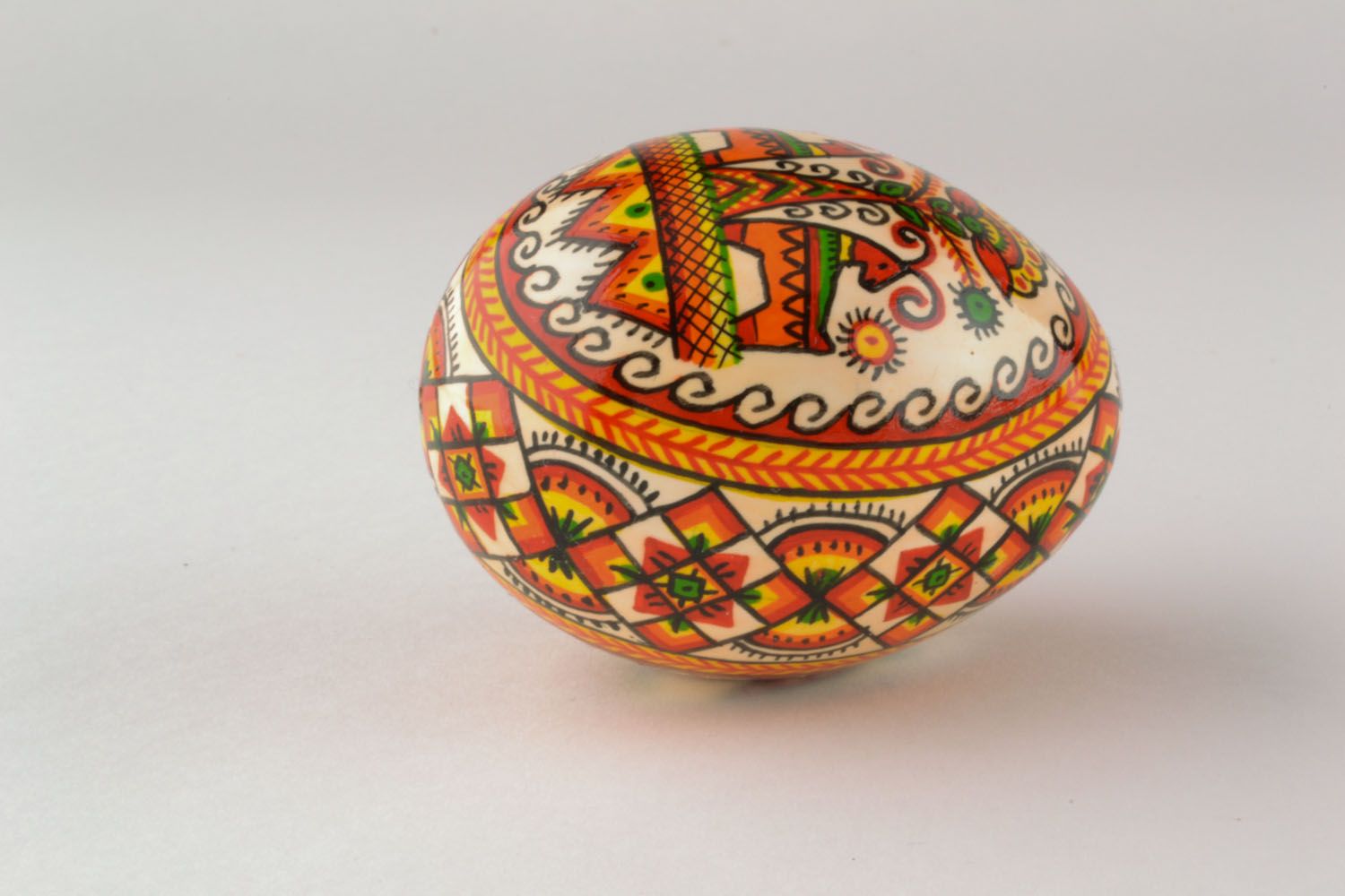 Author wooden egg with painting photo 2