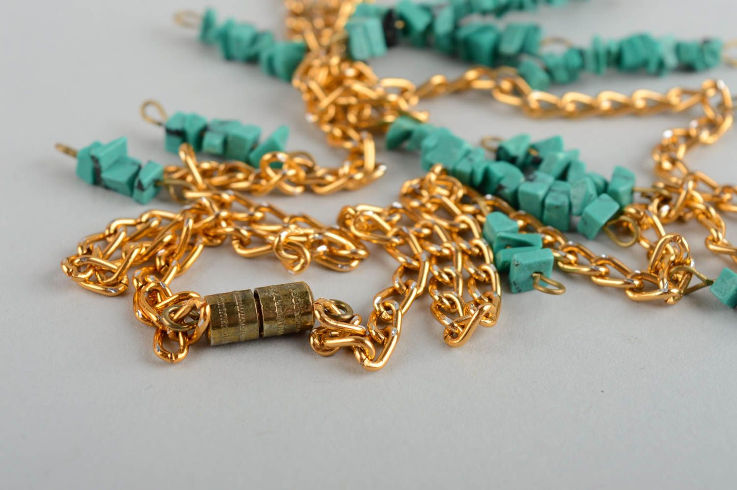 Chain necklace handmade necklace gemstone jewelry handcrafted jewelry photo 4