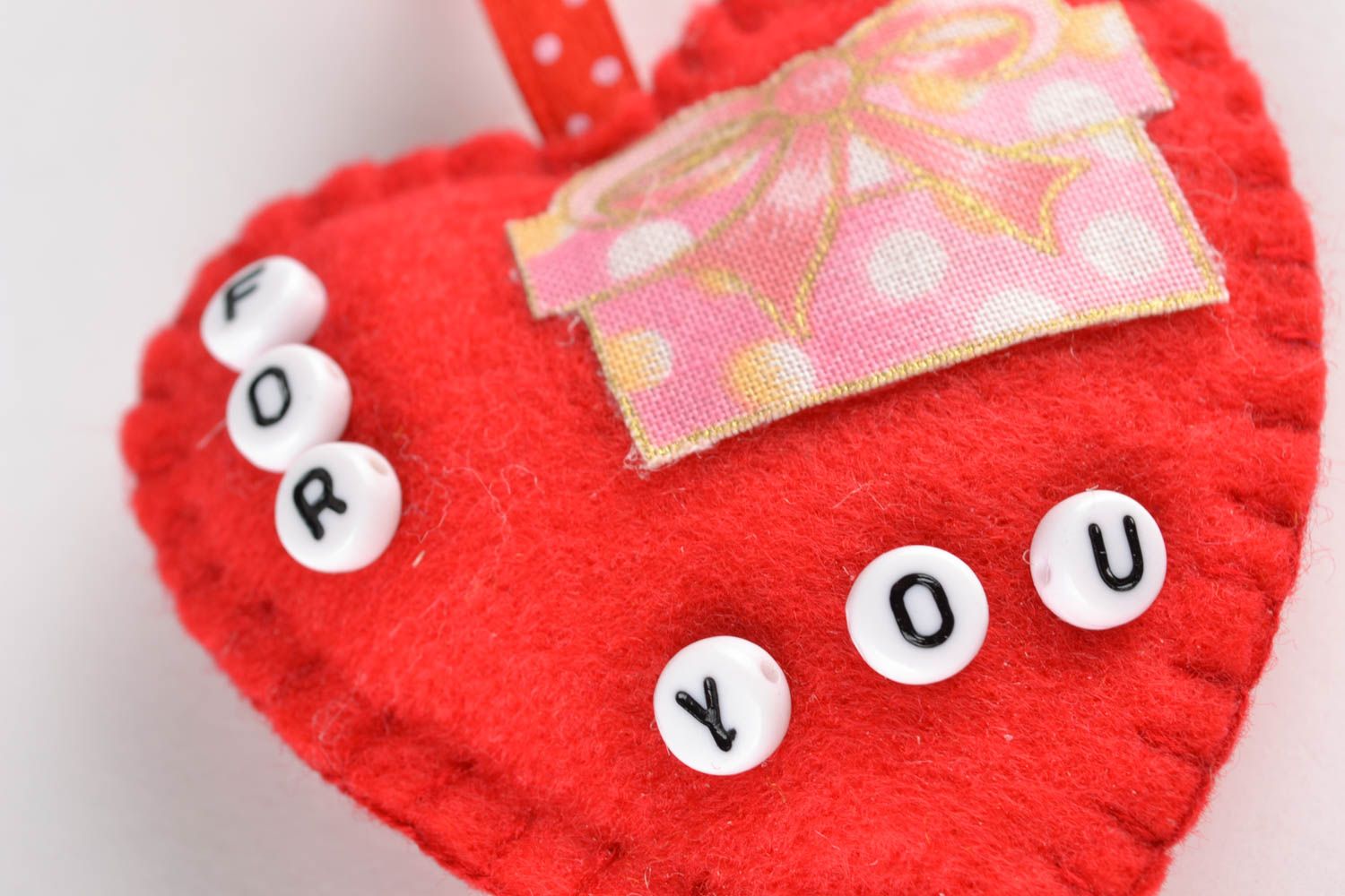 Soft toy heart for St. Valentine's Day photo 3