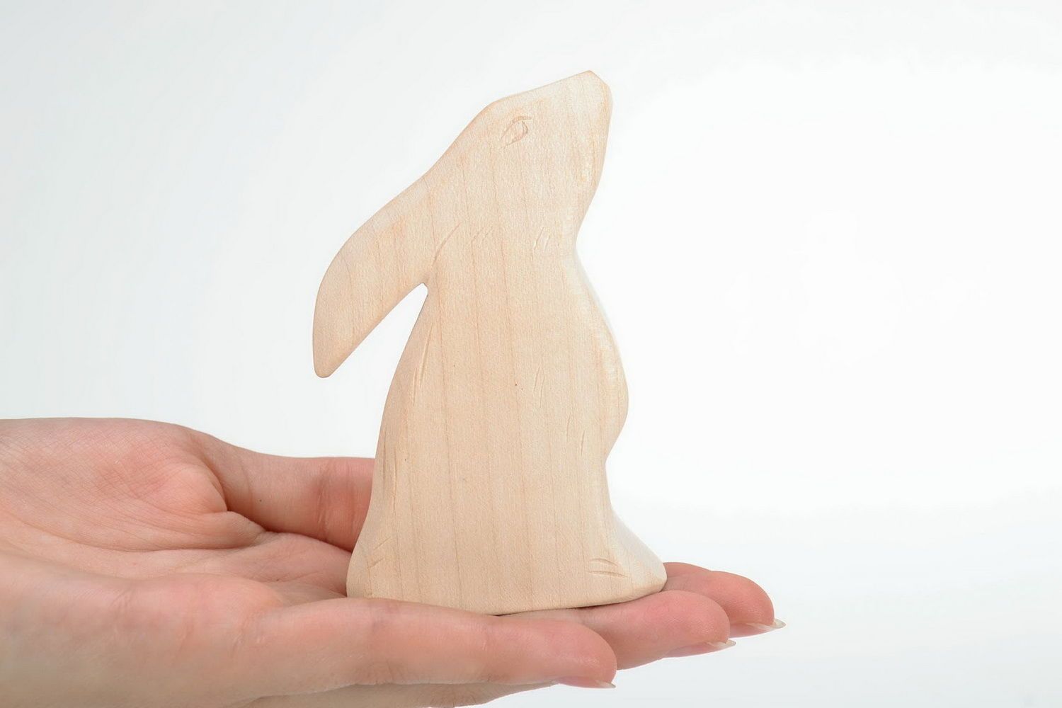 Figurine en bois d'érable artisanale Lapin photo 3