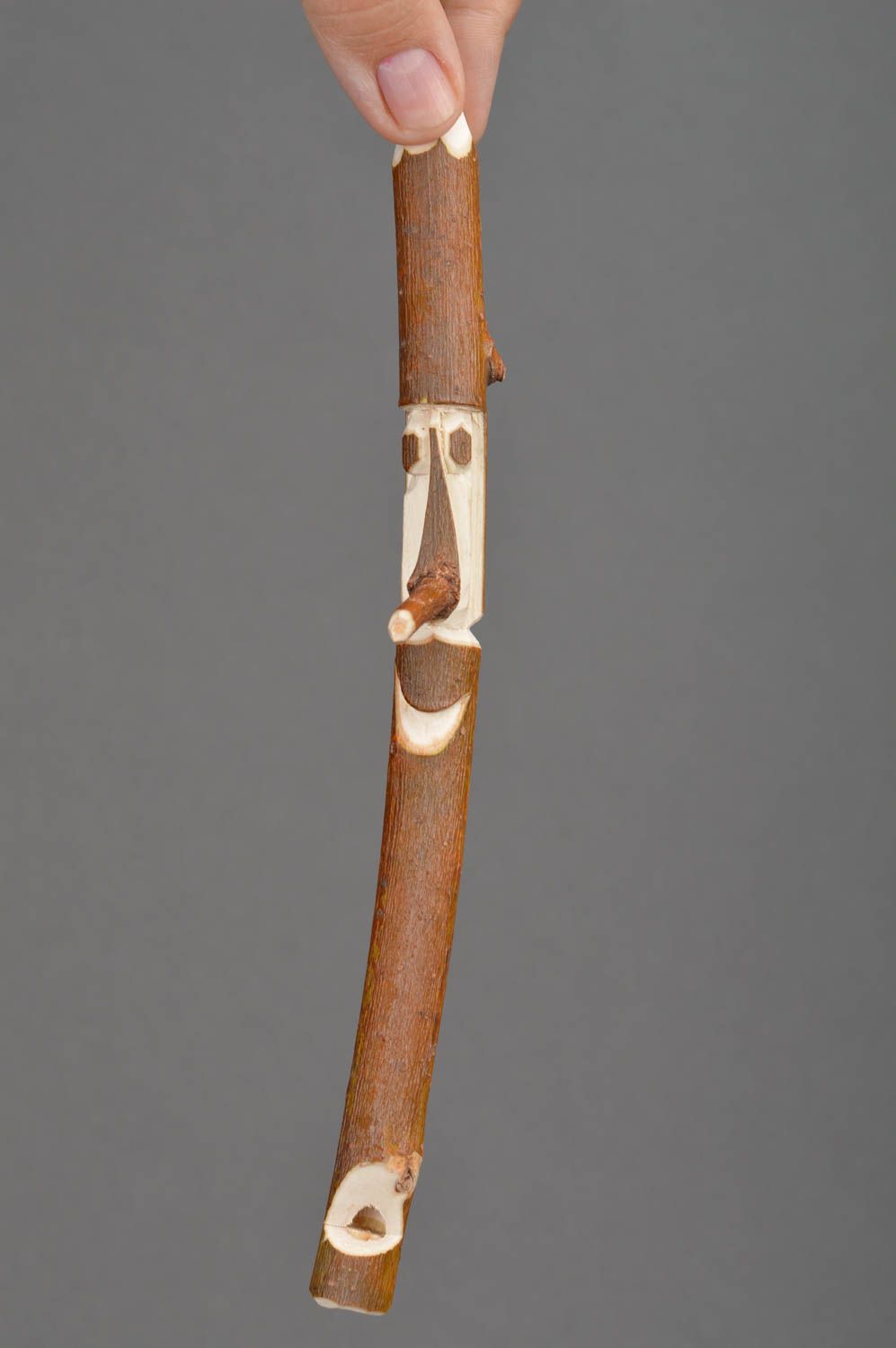 Деревянное изделие свисток - ручка сучок из вербы подарок для ребенка фото 2