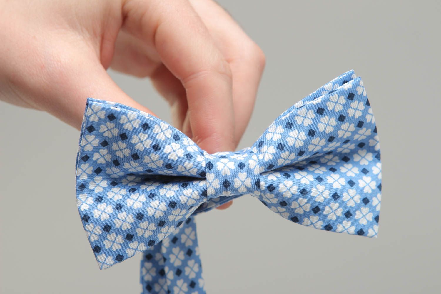 Handmade fabric bow tie photo 4