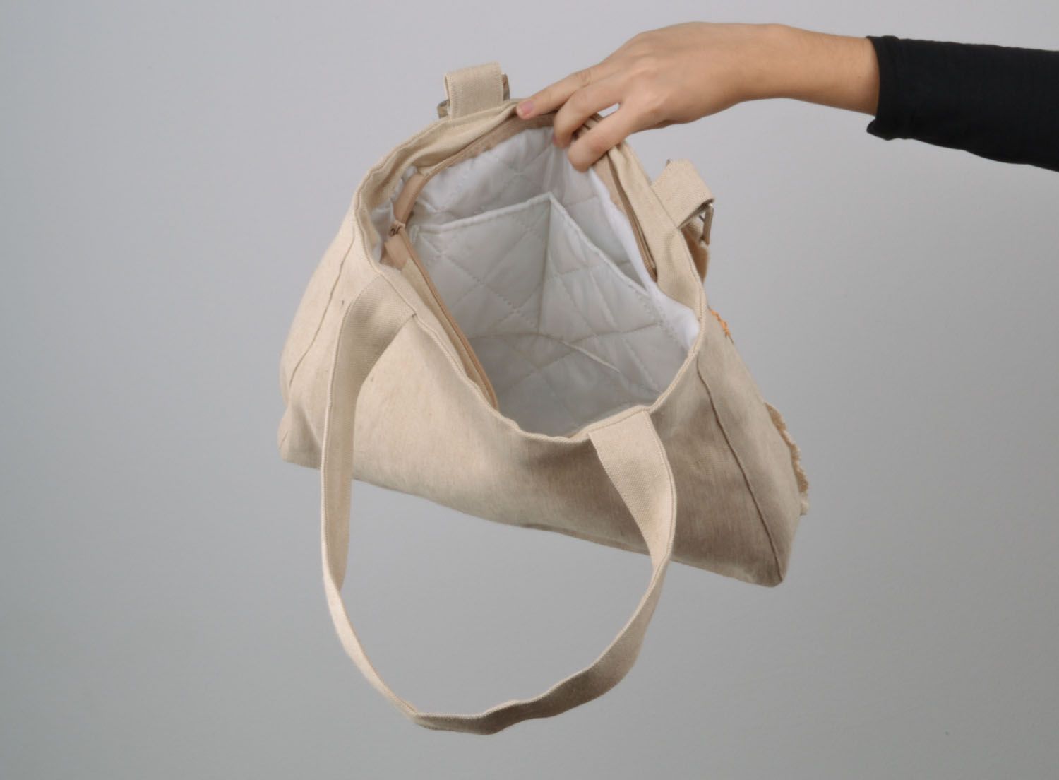 Large bag made of natural fabrics photo 4