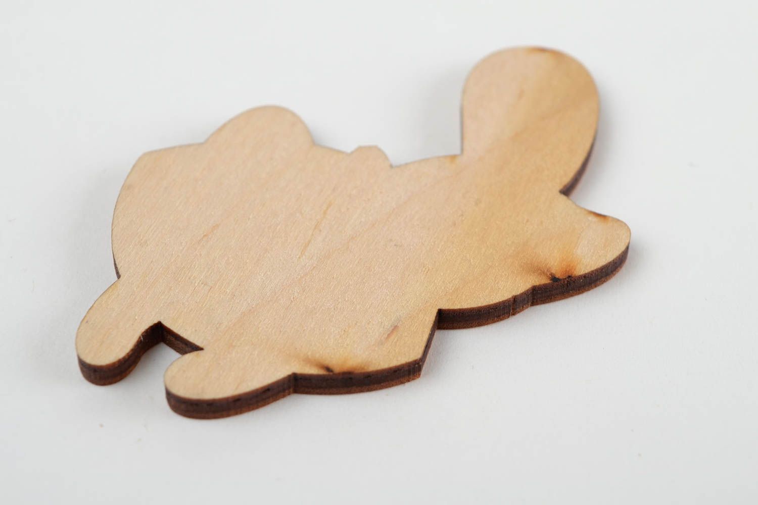 Handmade Figur zum Bemalen kleiner Waschbär Holz Rohling Miniatur Figur  foto 5