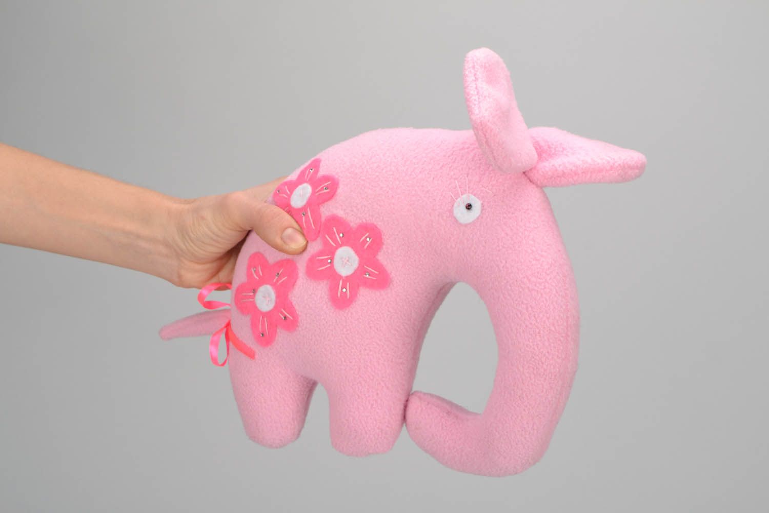 Мягкая игрушка Розовый слон фото 2
