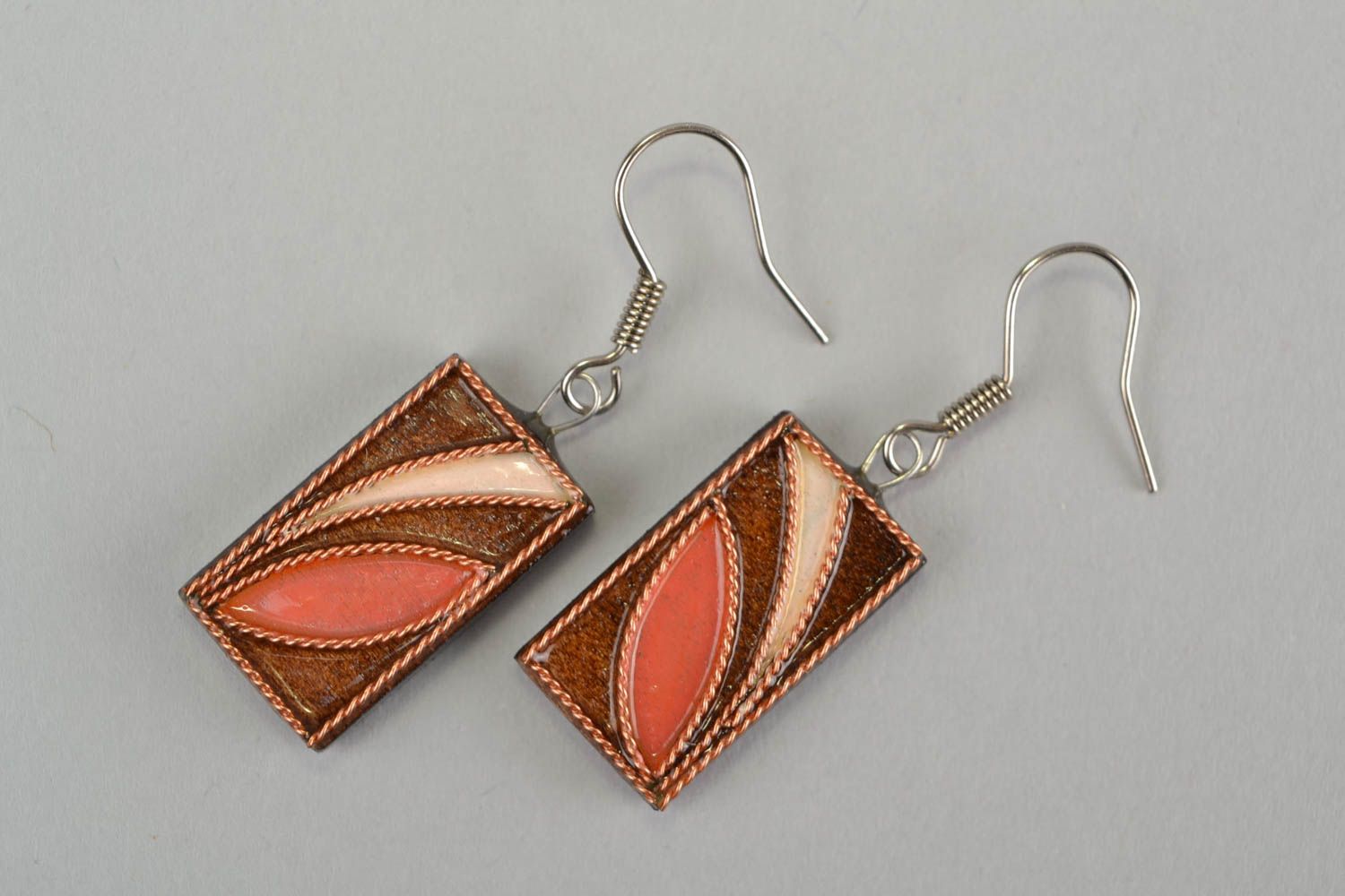 Handmade wooden earrings fashion accessories beautiful jewellery gifts for her photo 2