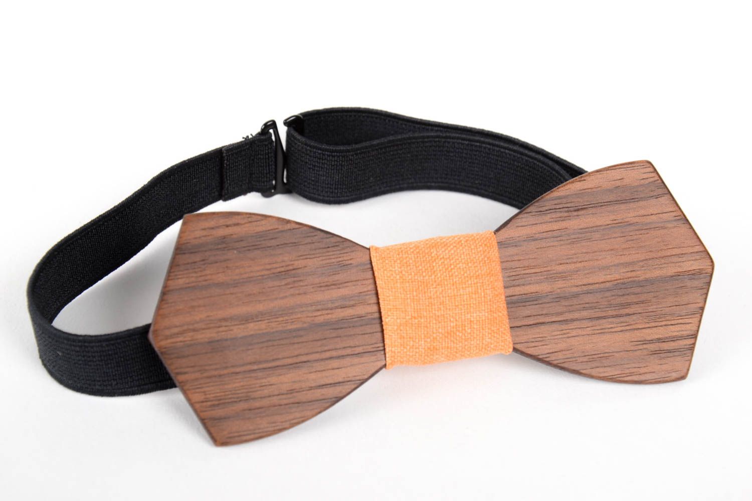 Pajarita original hecha a mano accesorio para hombres corbata de moño marrón foto 3