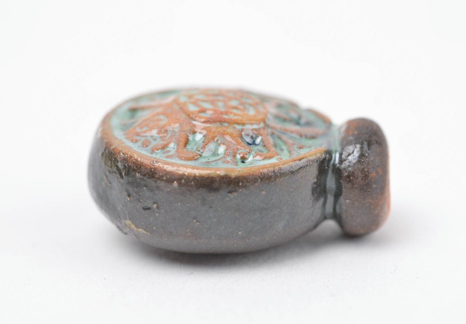 Handmade pendant designer aroma pendant clay pendant unusual accessory photo 2