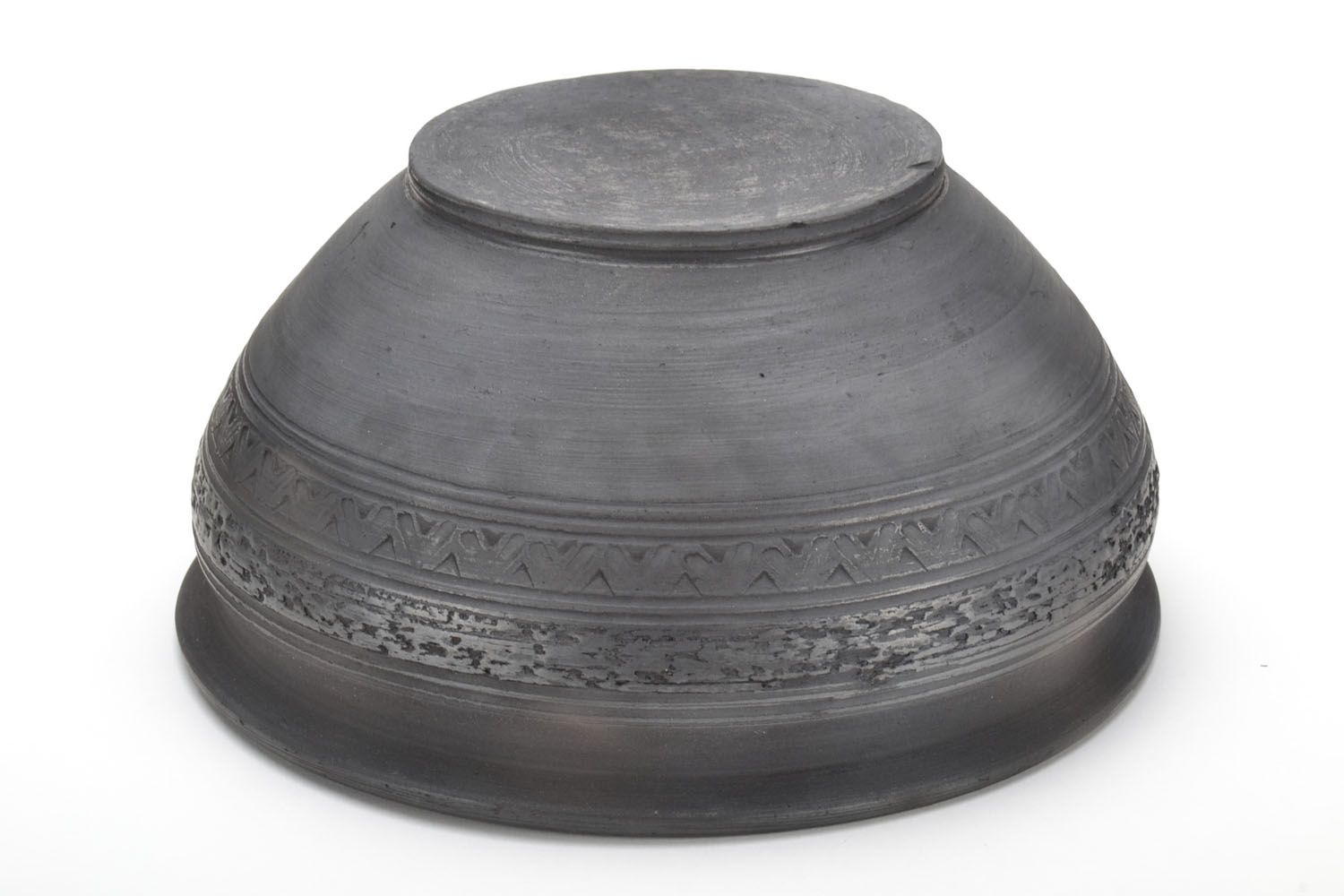 Clay bowl black smoke ceramics photo 4