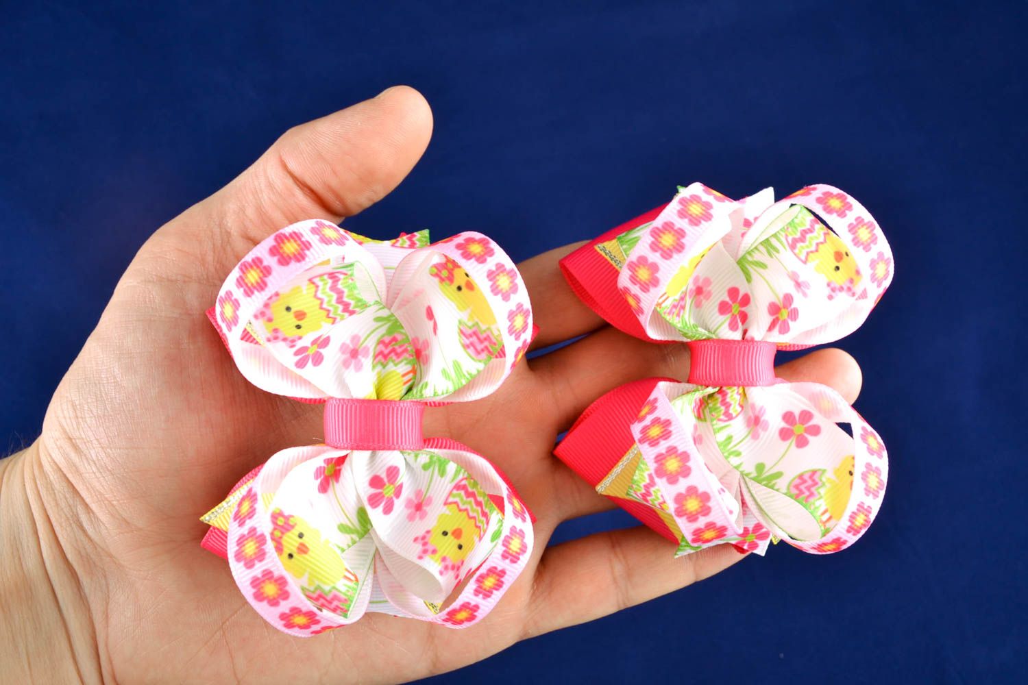 Unusual handmade textile bows jewelry making supplies jewelry findings photo 2