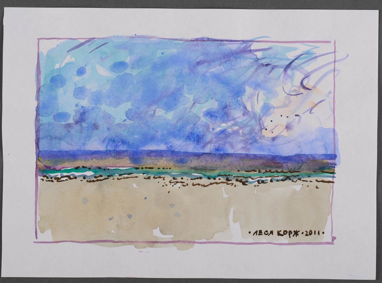 Watercolor painting The Sea photo 1