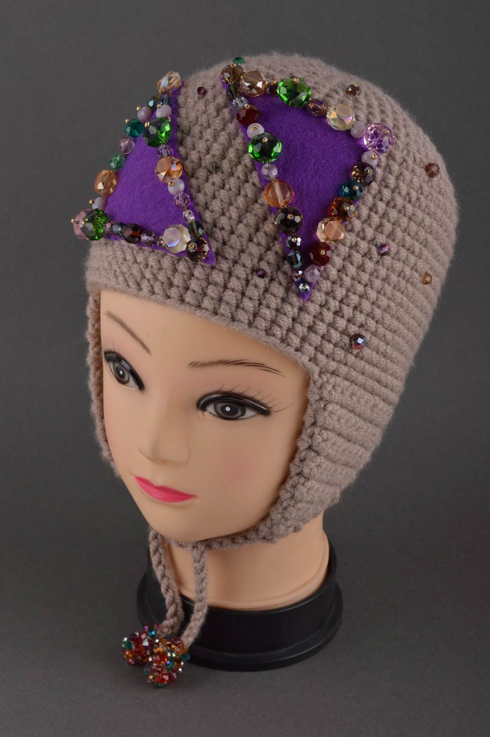 Handmade winter hat for women ladies hat warm hat designer accessories  photo 1