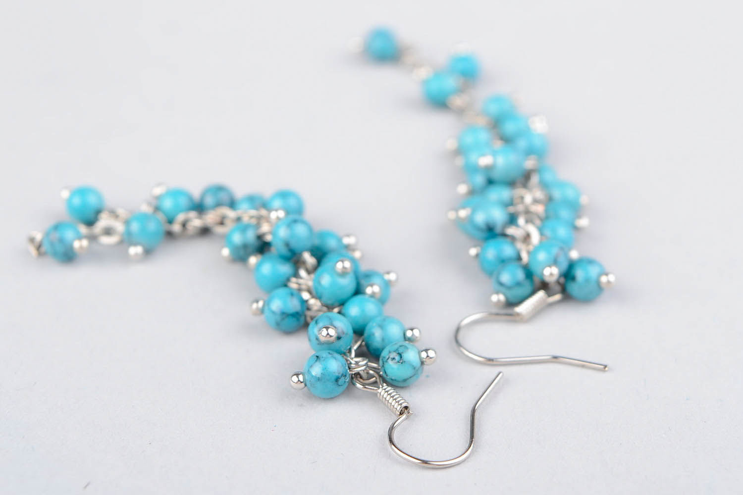 Earrings with turquoise photo 1
