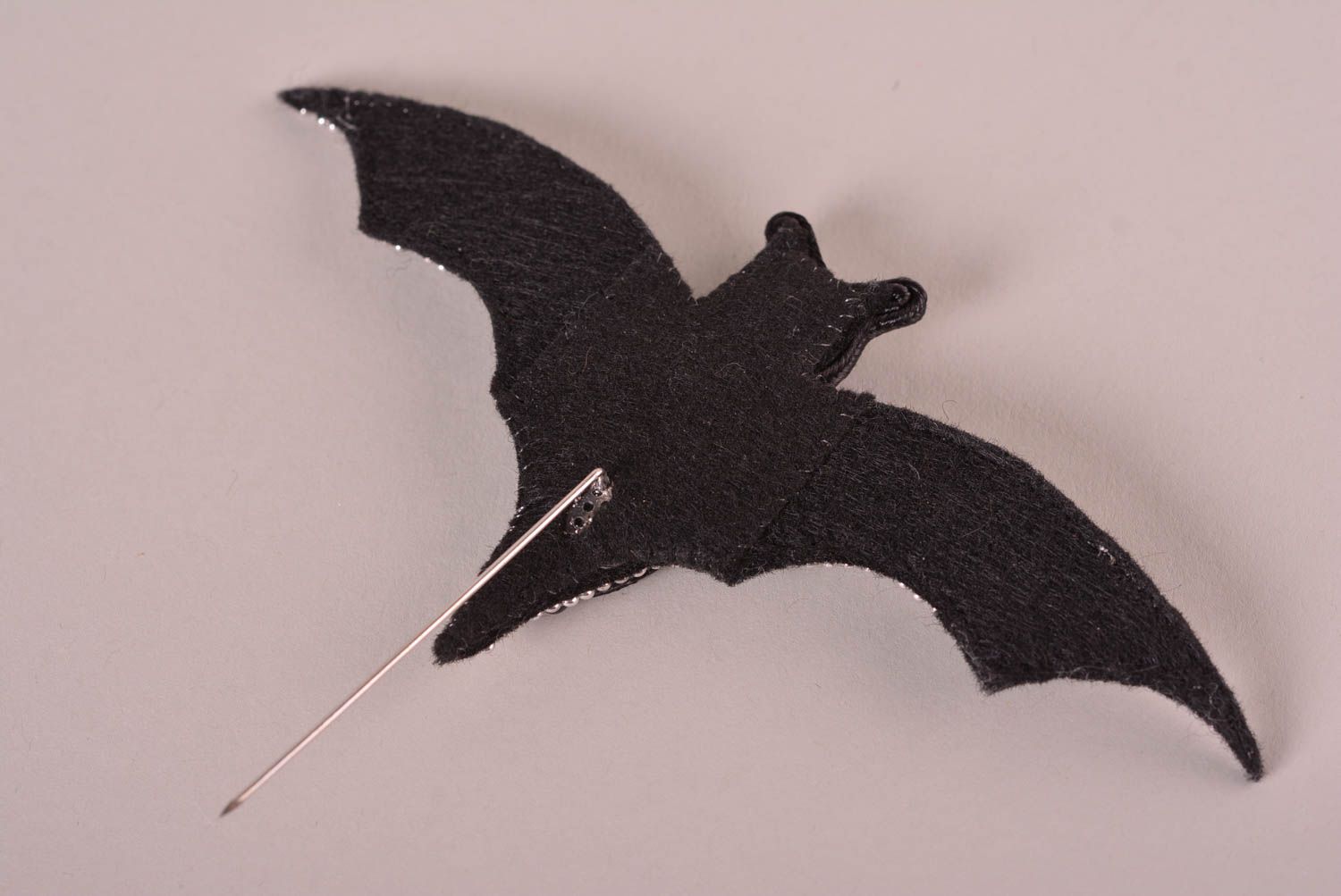 Handmade brooch soutache brooch black bat brooch women accessories girls gift    photo 4