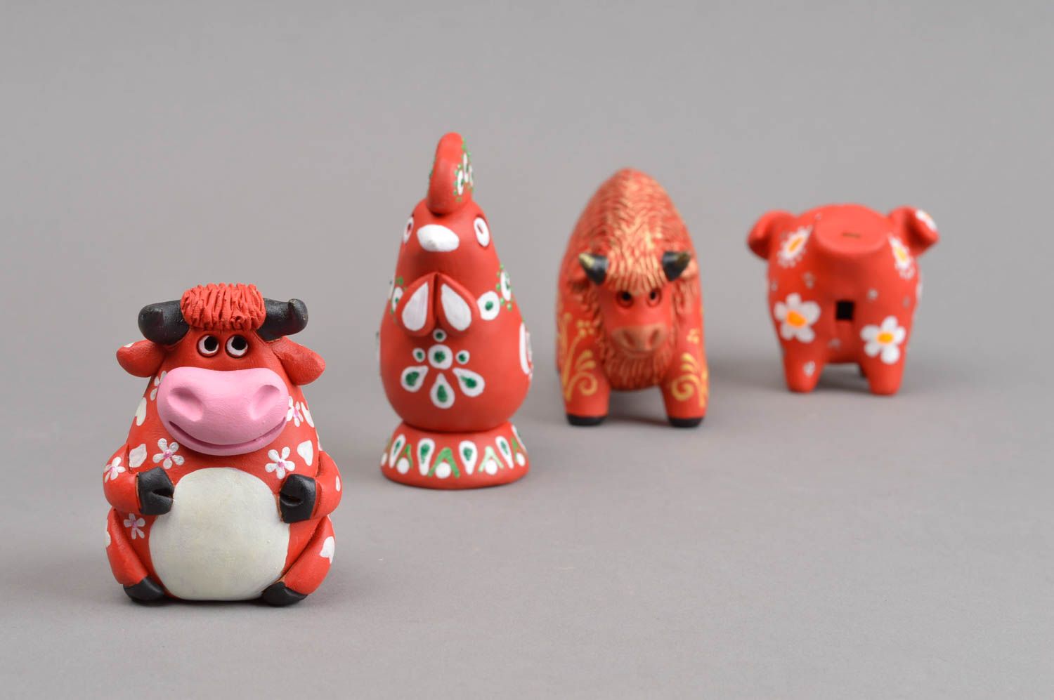 Handmade bright penny whistle 4 designer souvenirs bright ceramic toys photo 5