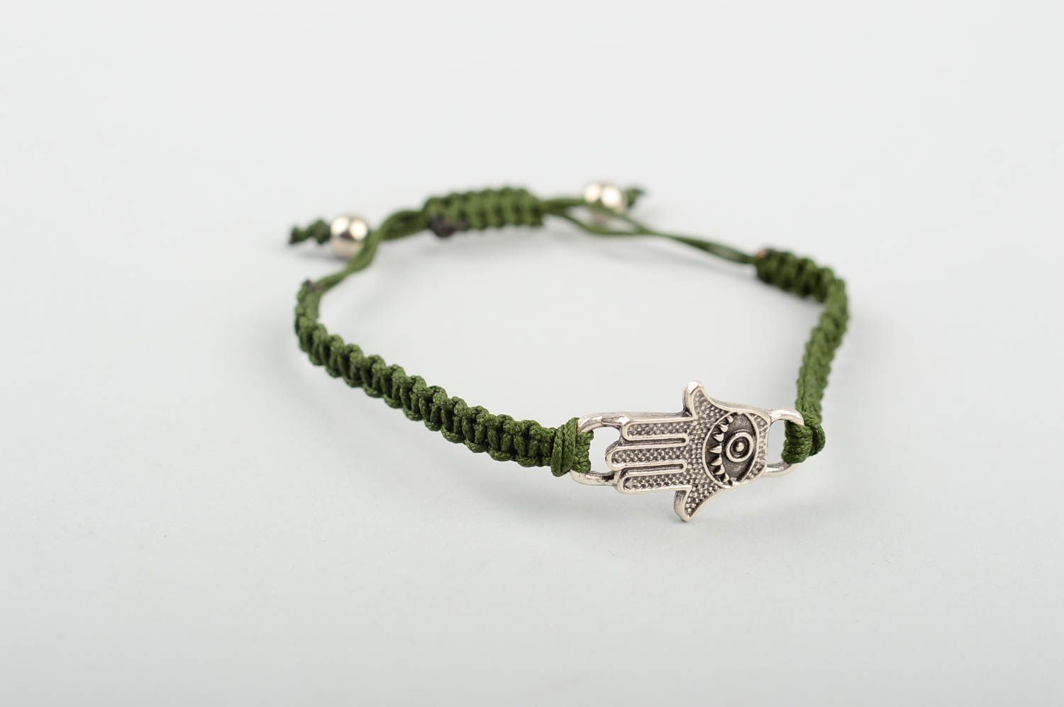 Handmade designer stylish bracelet unusual green bracelet elegant accessory photo 1