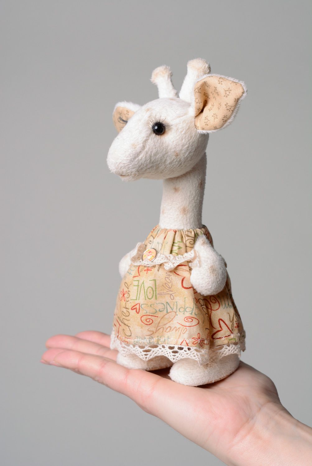 Handmade plush soft toy giraffe photo 3