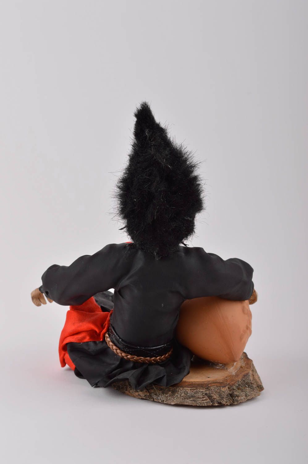 Кукла ручной работы Кинто с кувшином текстильная кукла необычный декор для дома фото 4