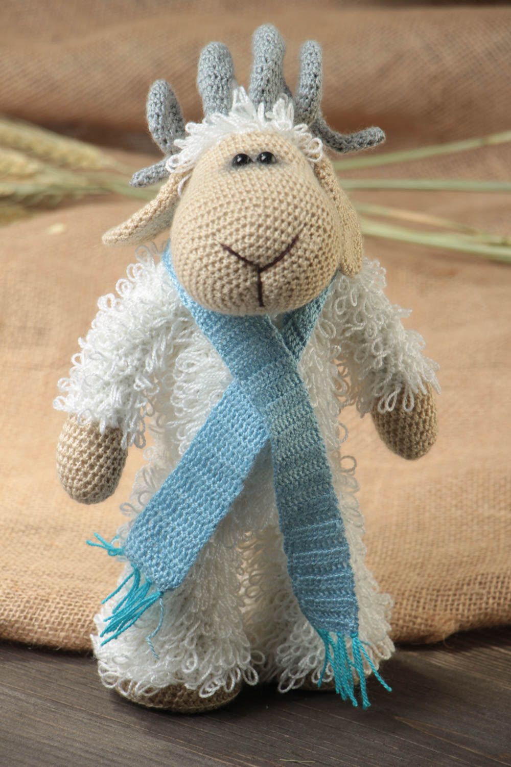 Beautiful children's handmade crochet soft toy Lamb photo 1