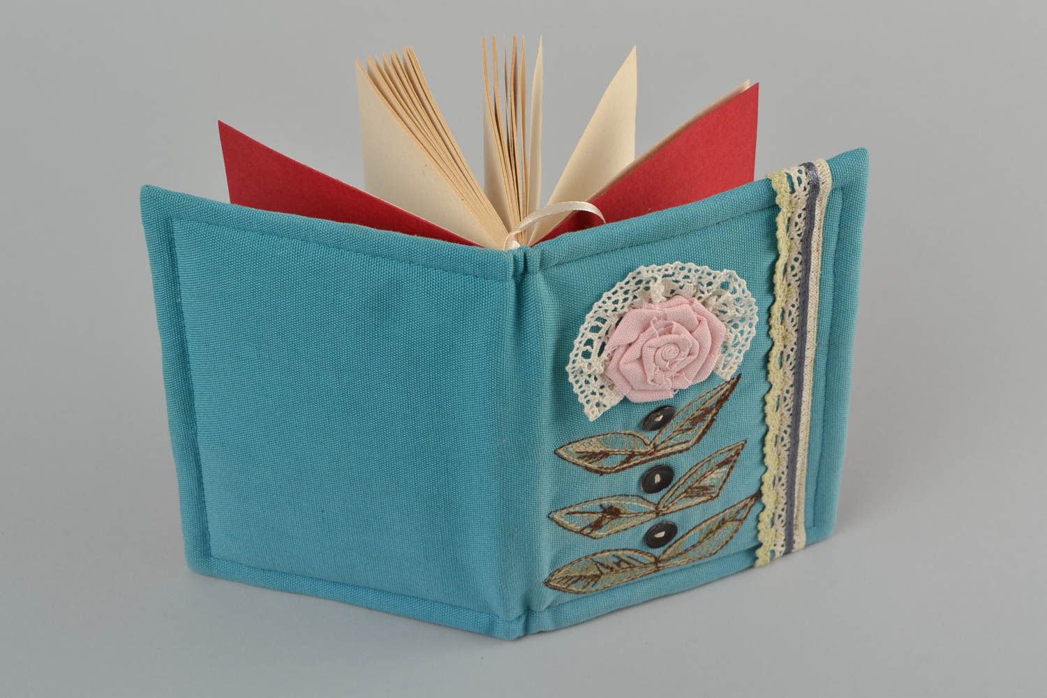 Originelles Notiz Buch handmade in Textilhülle künstlerisch und wunderschön  foto 3