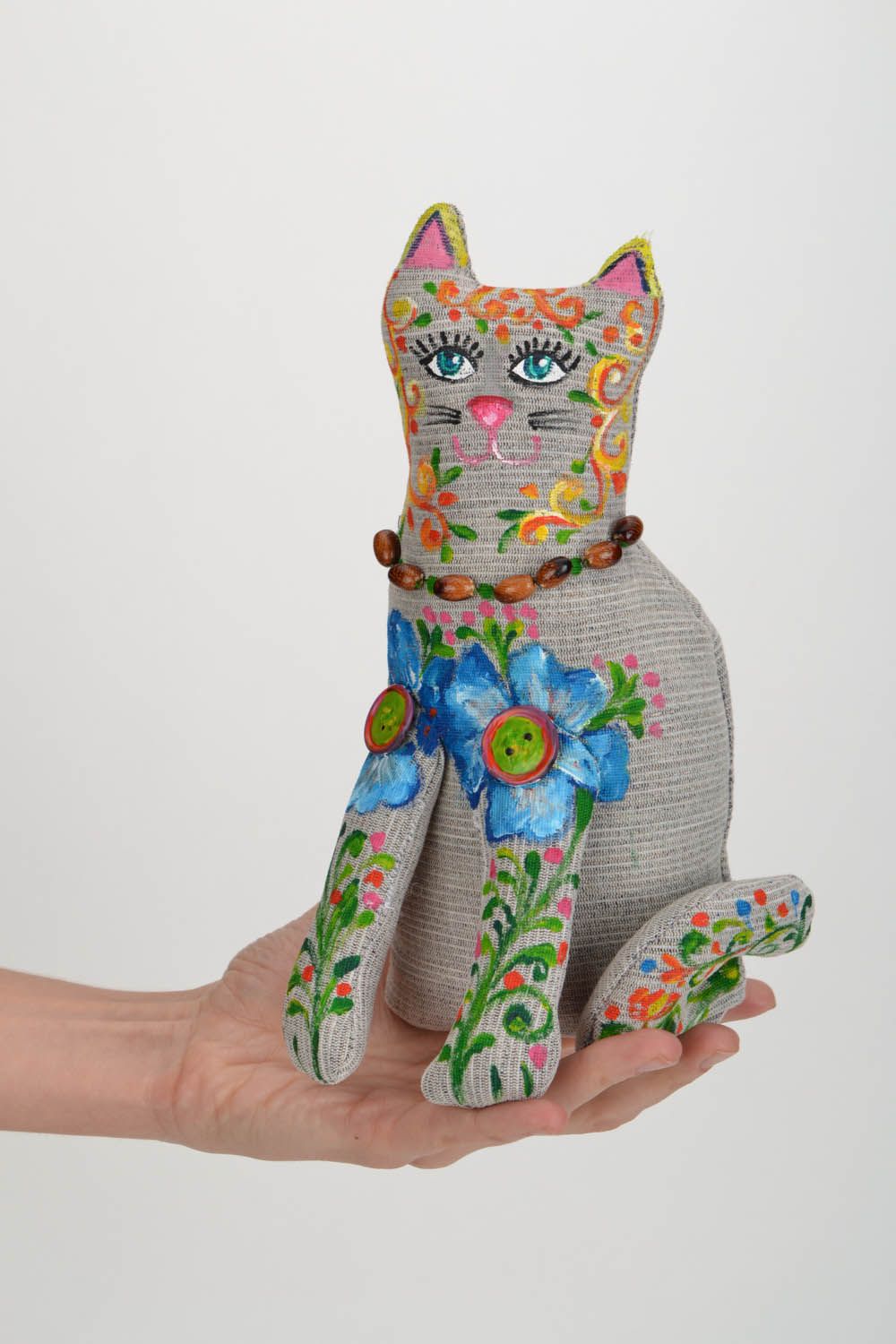 Painted toy Cat photo 2
