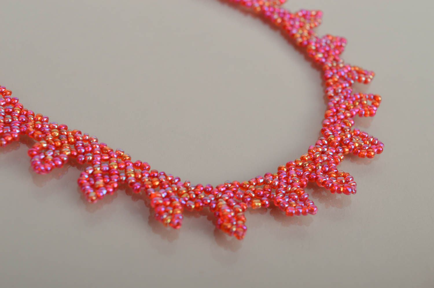 Handmade Halskette für Frauen Designer Schmuck Frauen Accessoire rot schön foto 4