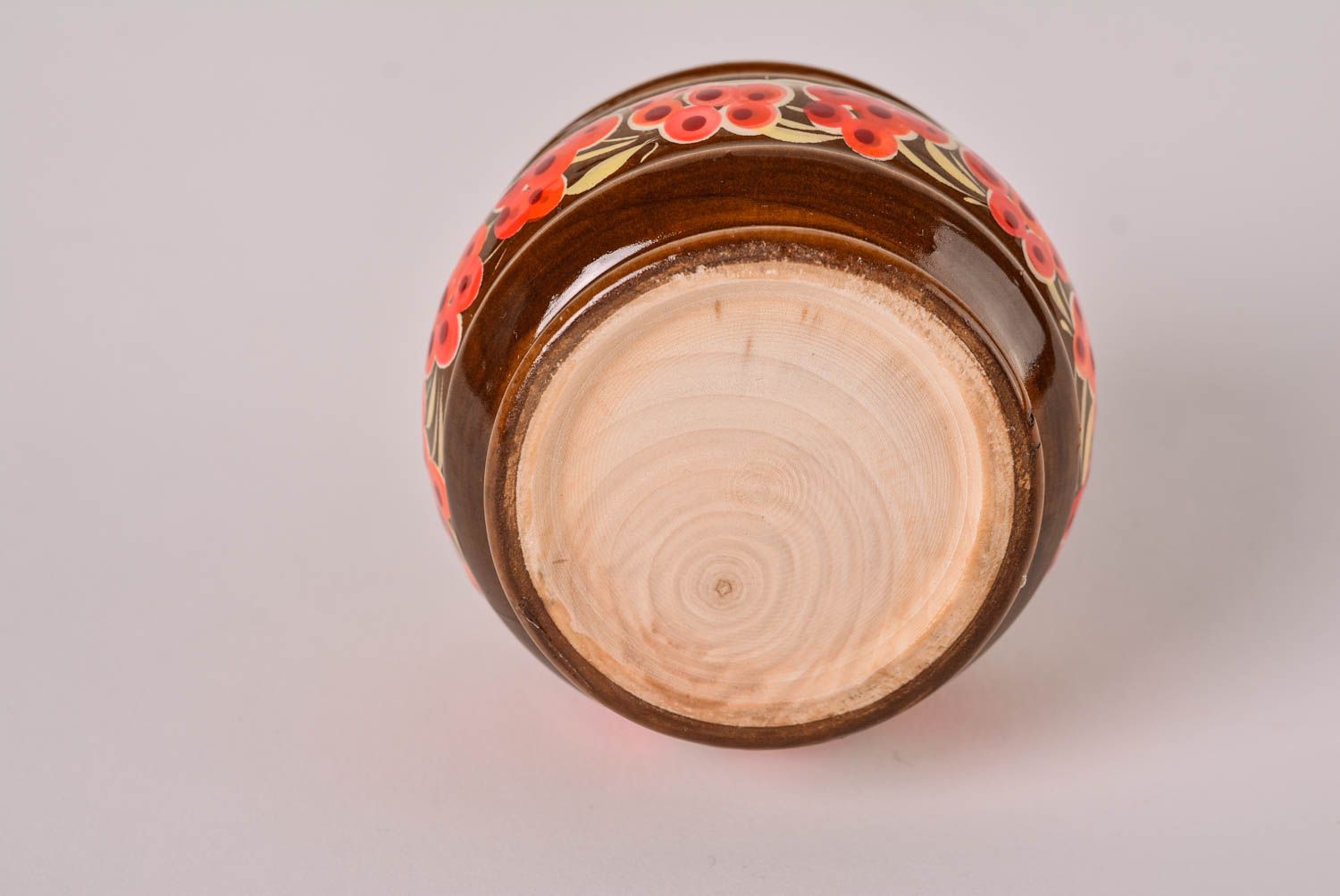 Солонка ручной работы деревянная солонка с росписью красивая дизайнерская посуда фото 5