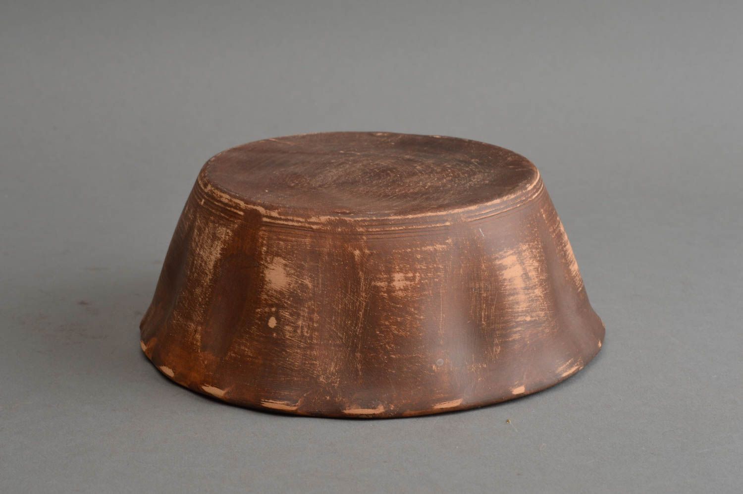 Форма для запекания в духовке керамическая коричневая небольшая ручной работы фото 4