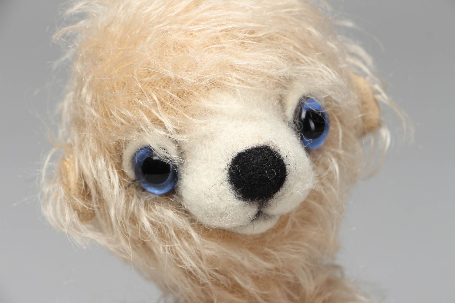 Designer wool toy for home Bear photo 2