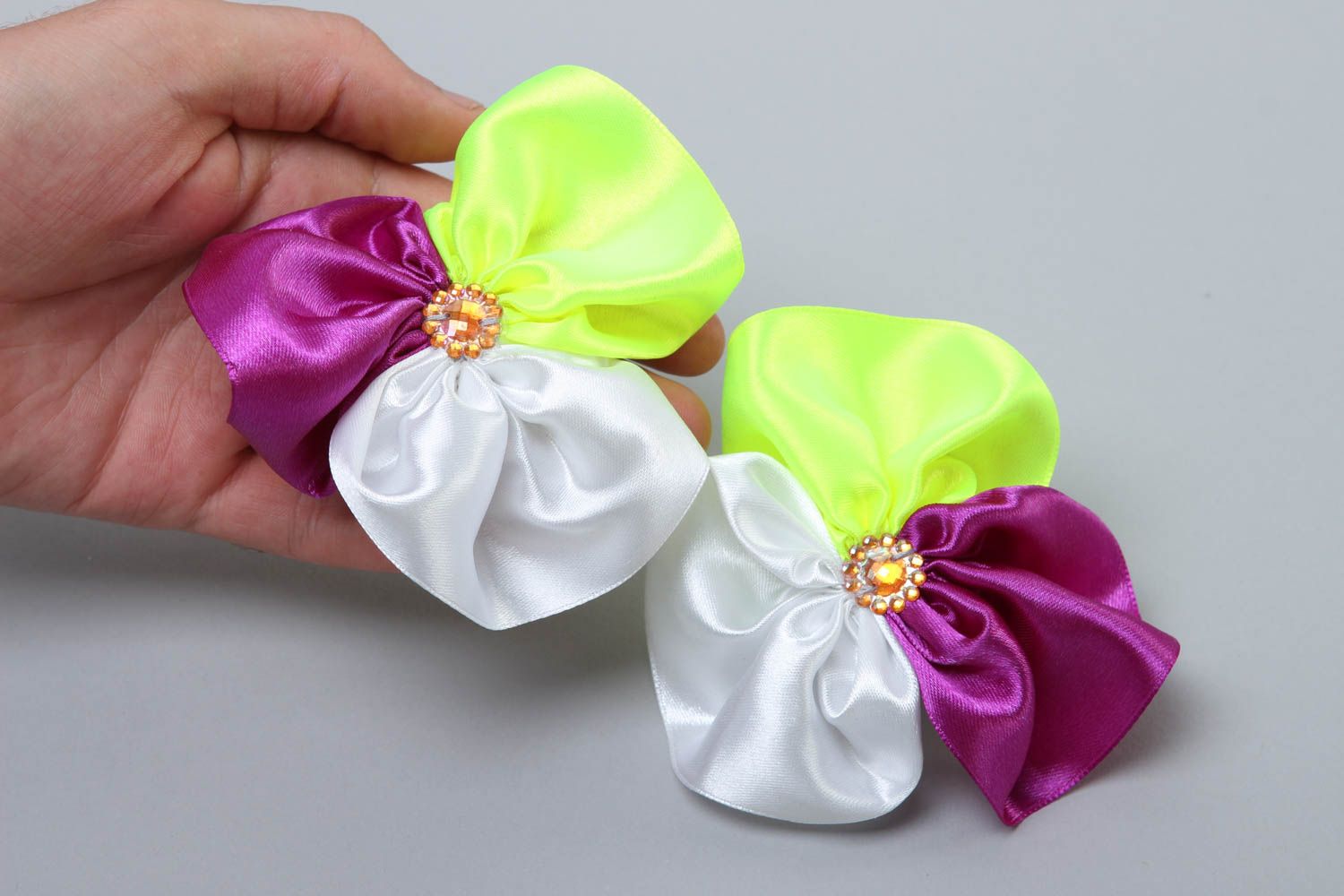 Handmade hair ties flower hair accessories gifts for girls hair decorations photo 5