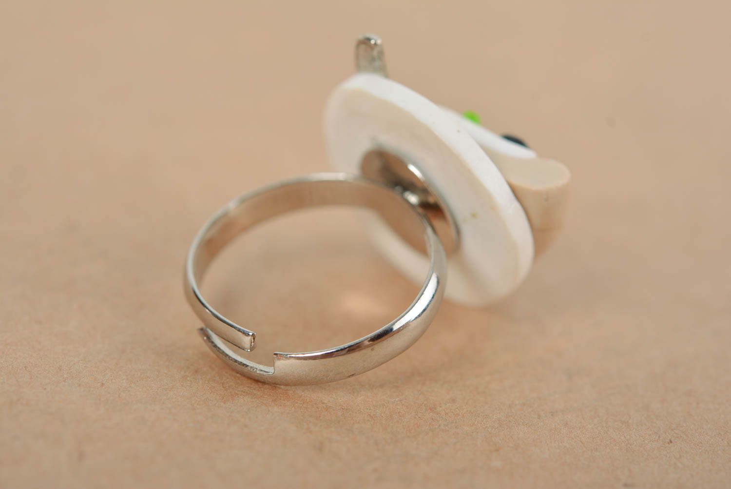 Кольцо из полимерной глины кольцо ручной работы украшение из полимерной глины  фото 4
