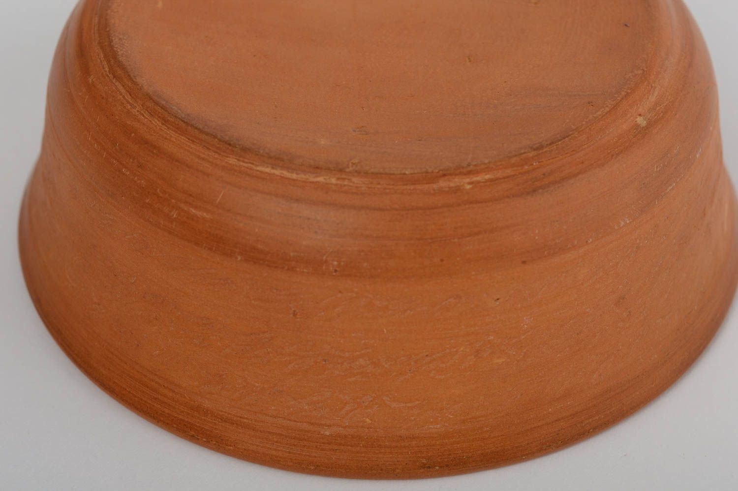 Beautiful handmade designer terracotta clay soup bowl 600 ml photo 4