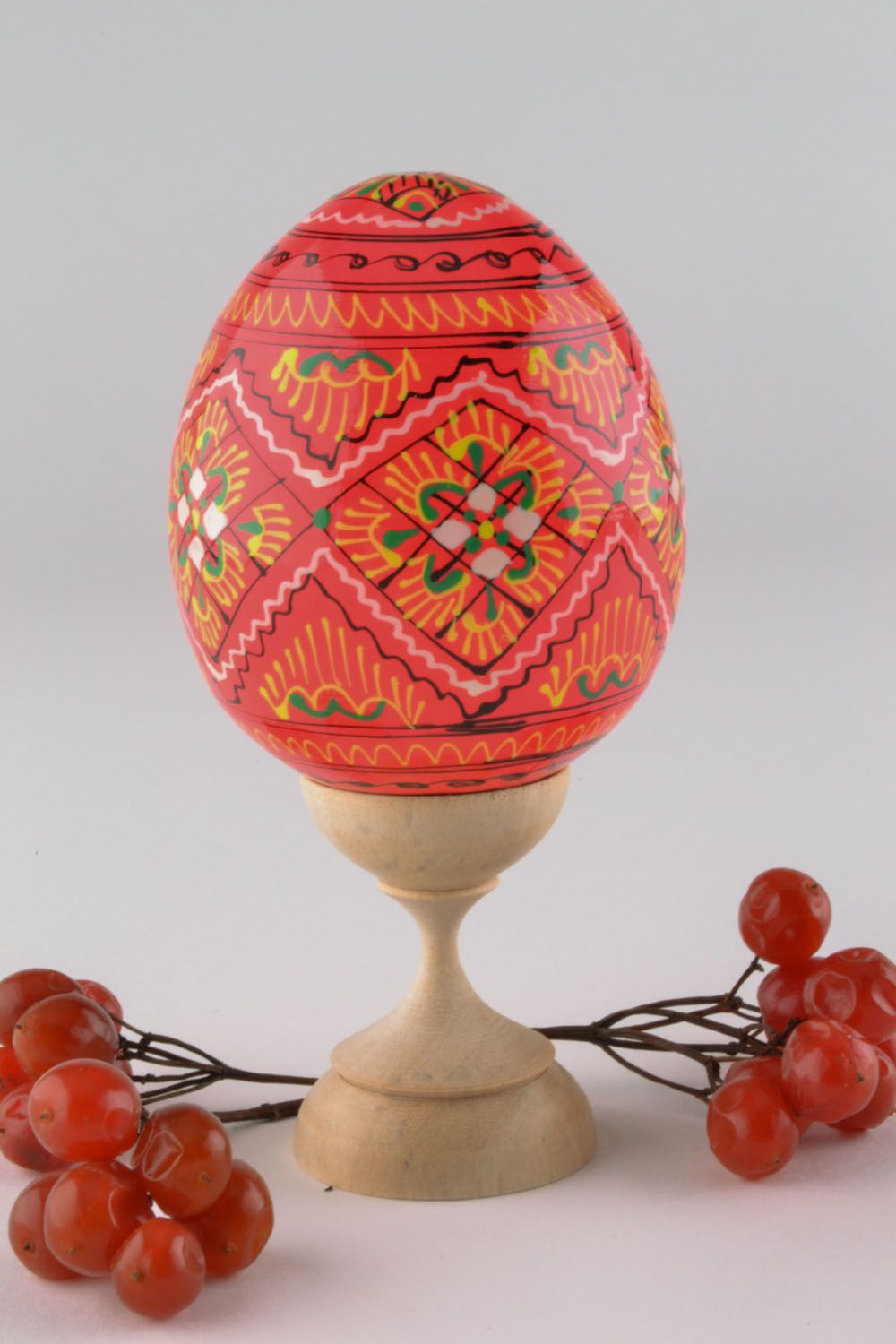 Huevo de Pascua de madera original foto 1
