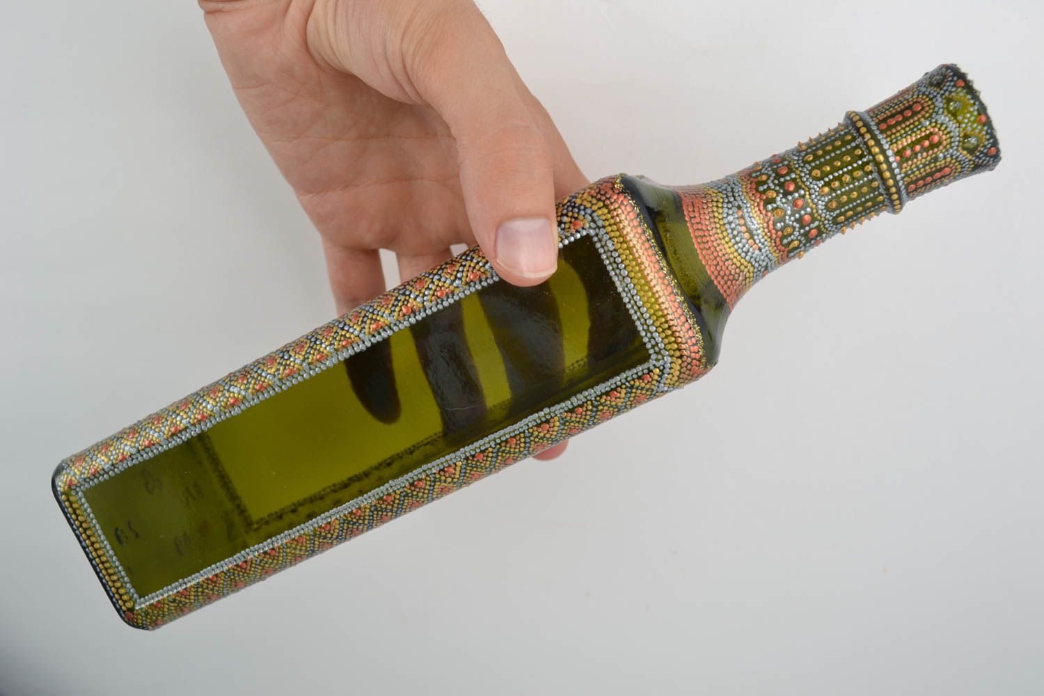Botella de vidrio decorada hecha a mano vajilla moderna menaje del hogar 1 ml foto 4