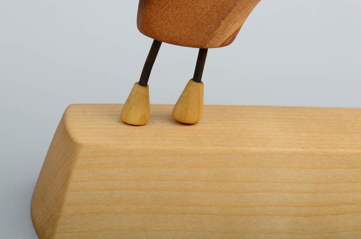 Figurine design fait main Statuette déco Cadeau original antilope bois de frêne photo 3