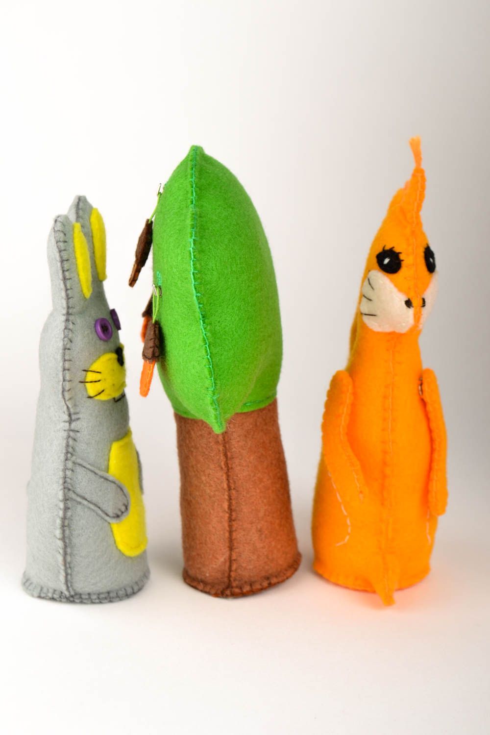 Игрушки ручной работы белочка дуб и заяц фетровые игрушки декор для дома фото 3