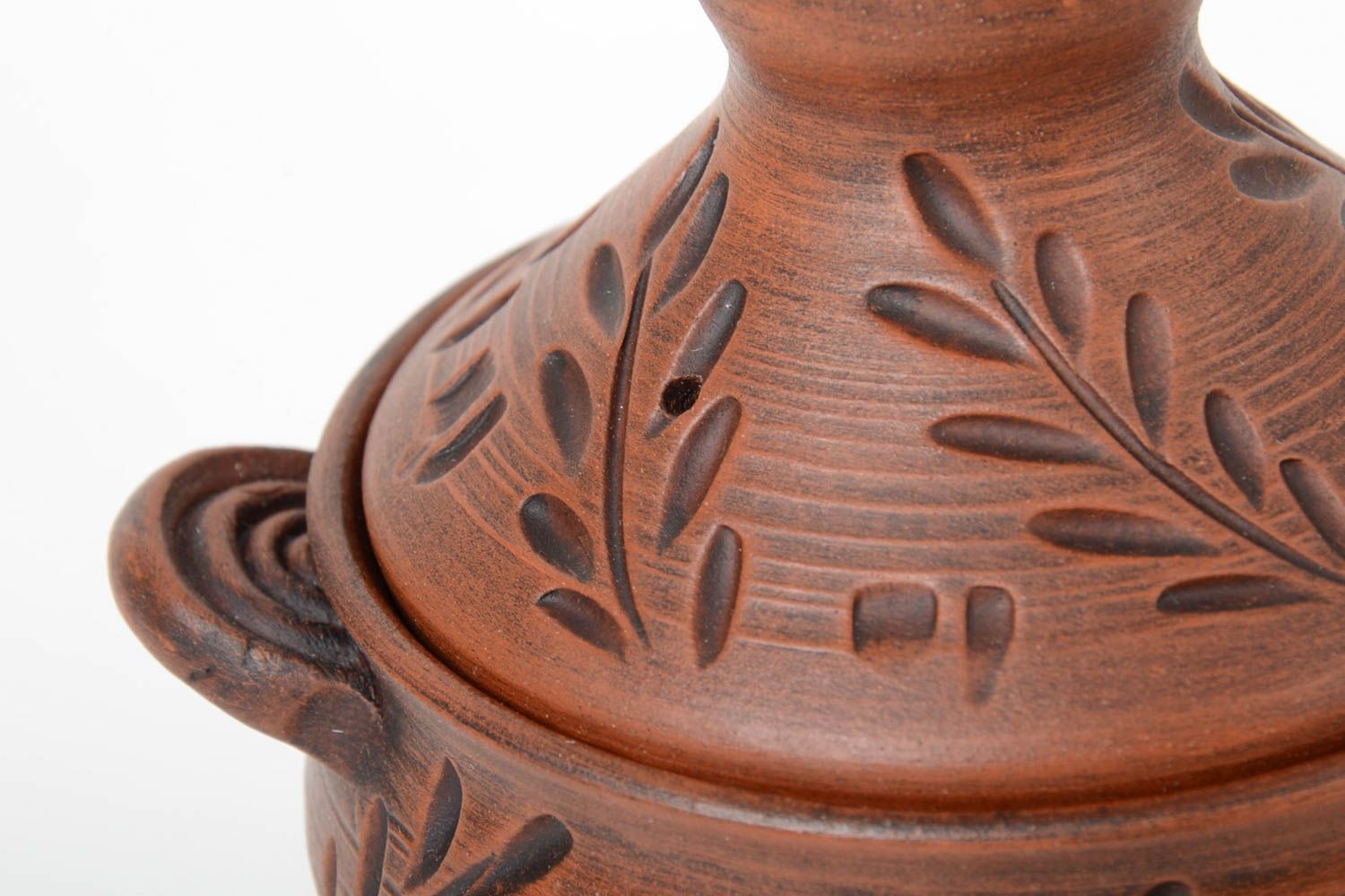 Pentola in ceramica fatta a mano vaso in argilla stoviglie decorative in argilla foto 3