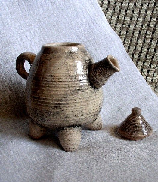 Handmade glazed ceramic teapot 0.5 l photo 1