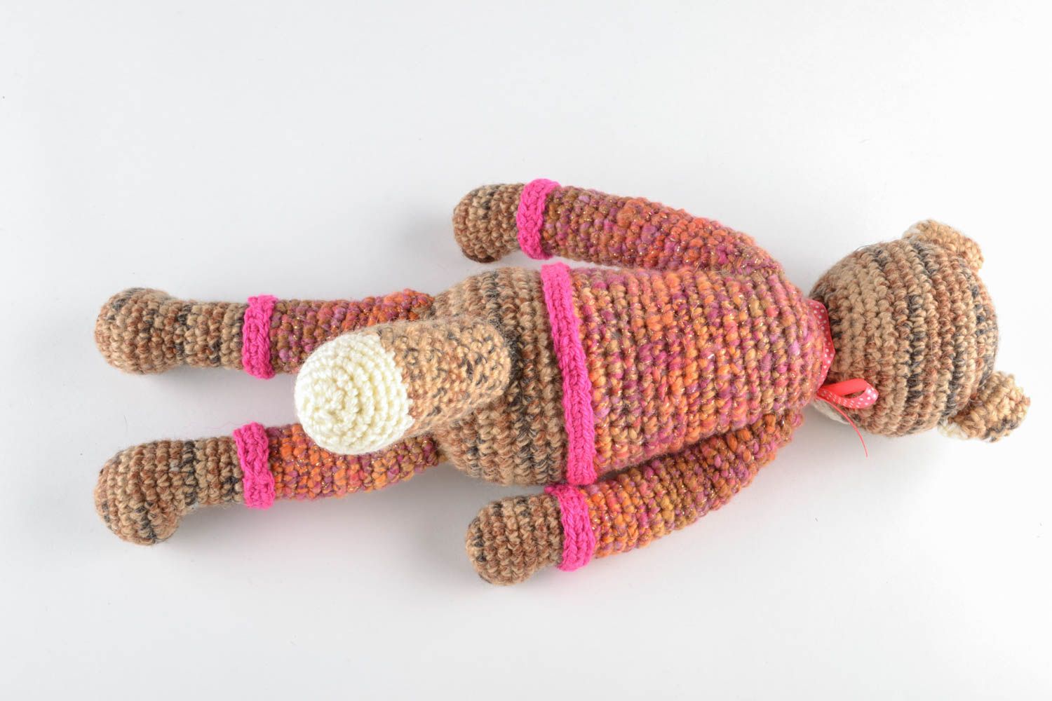 Giocattolo a maglia fatto a mano pupazzo morbido a forma di gatto da bambini foto 4