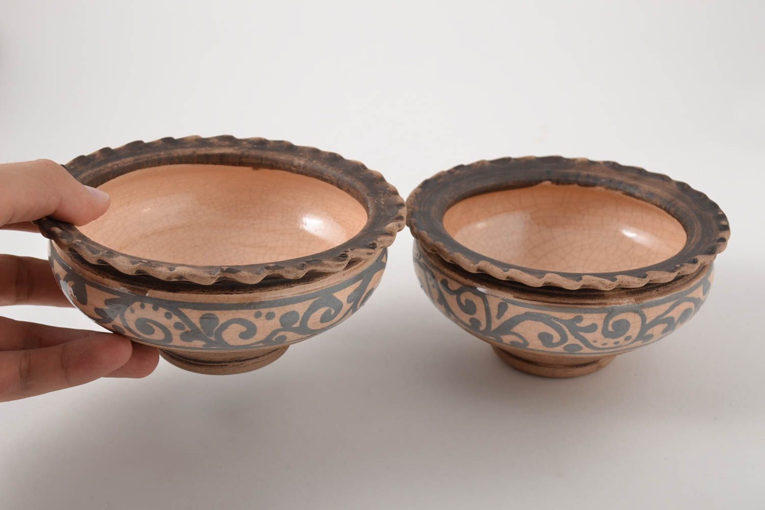 Handgemachte kleine Schüsseln Schüssel Set Keramik Schüssel für Gerichte foto 2