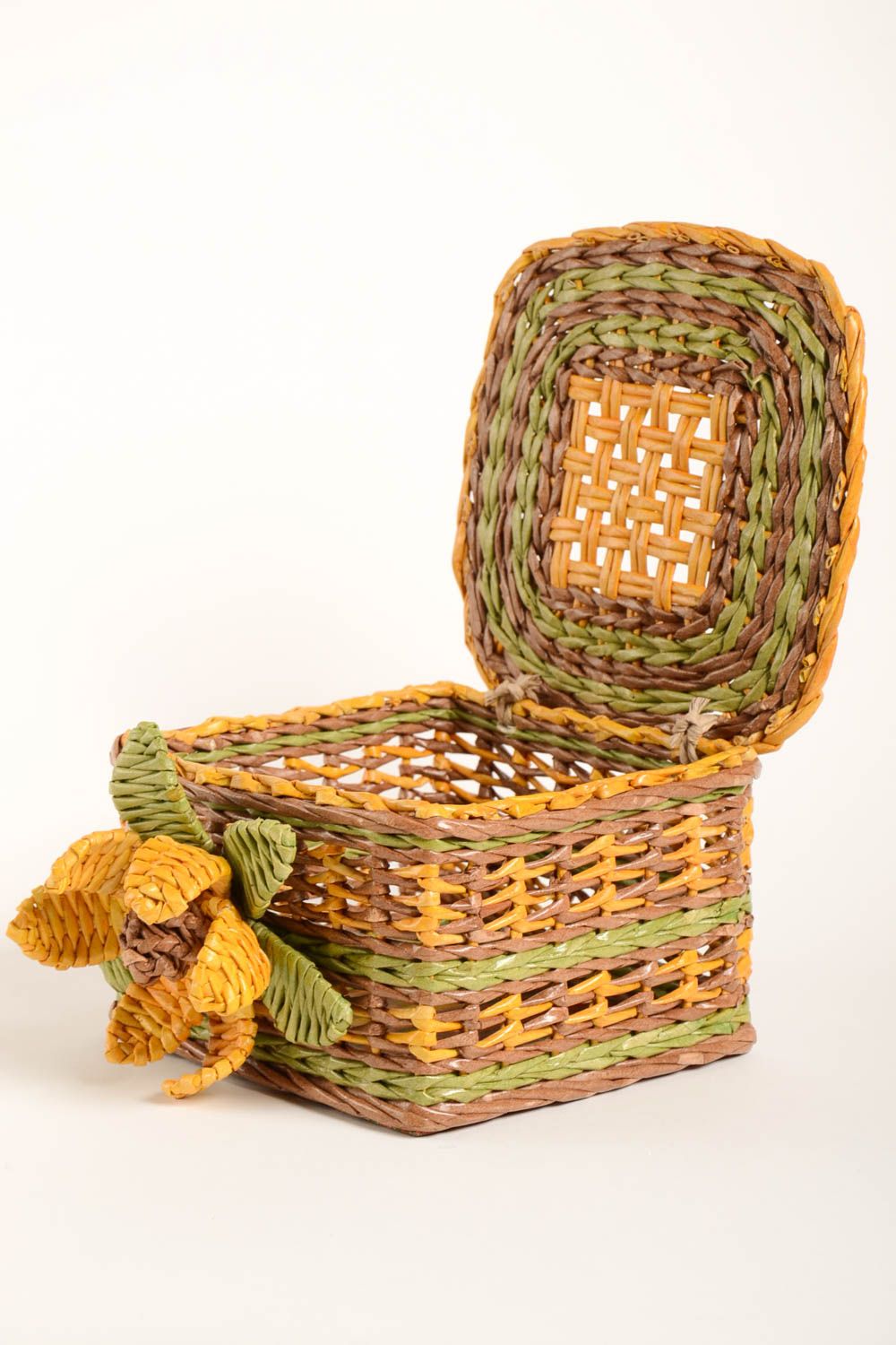 Stylish handmade woven bread basket cute unusual home accessories lovely decor photo 3