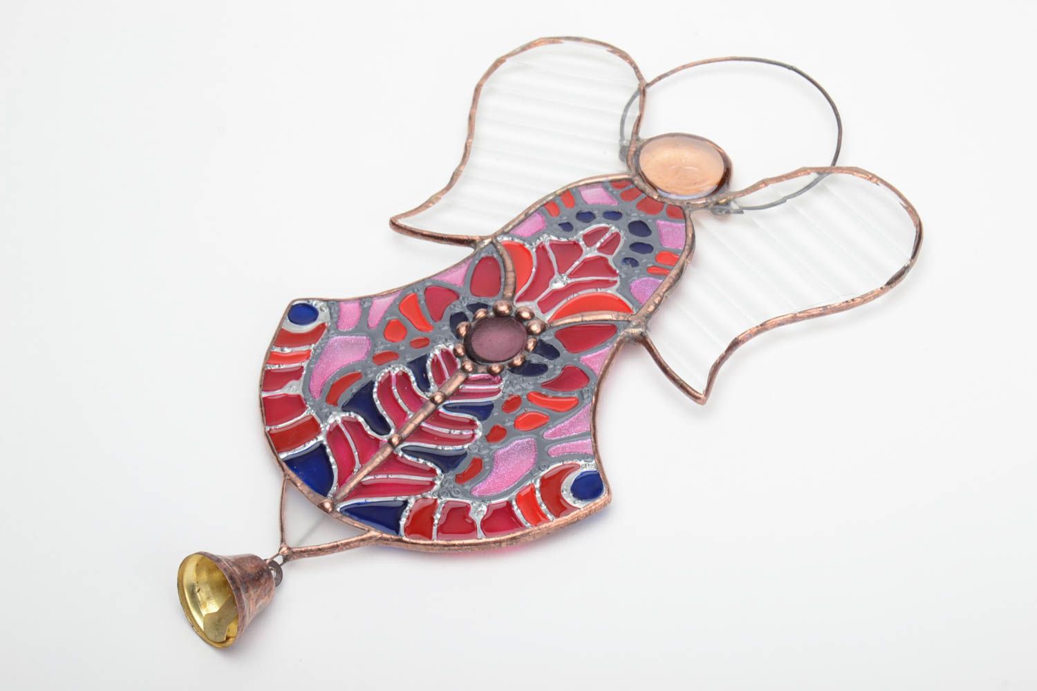 Deko Anhänger Engel aus Glas Vitrage Stil Schutzamulett handgemacht Designer  foto 2